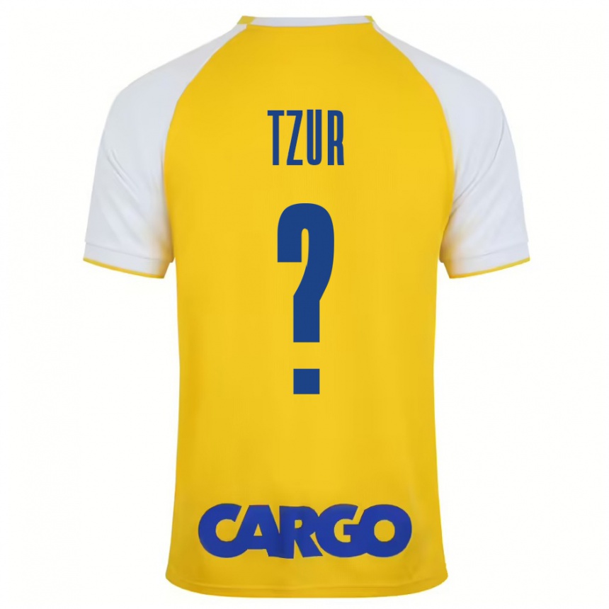 Kids Football Amit Tzur #0 Yellow White Home Jersey 2024/25 T-Shirt Australia