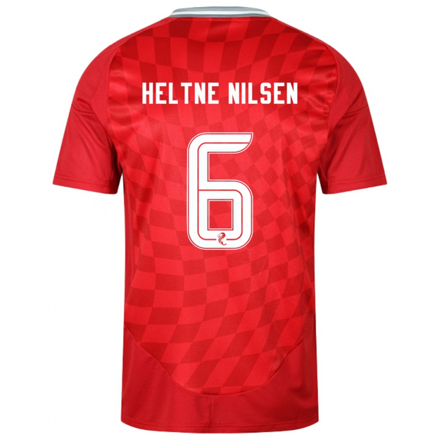 Kids Football Sivert Heltne Nilsen #6 Red Home Jersey 2024/25 T-Shirt Australia