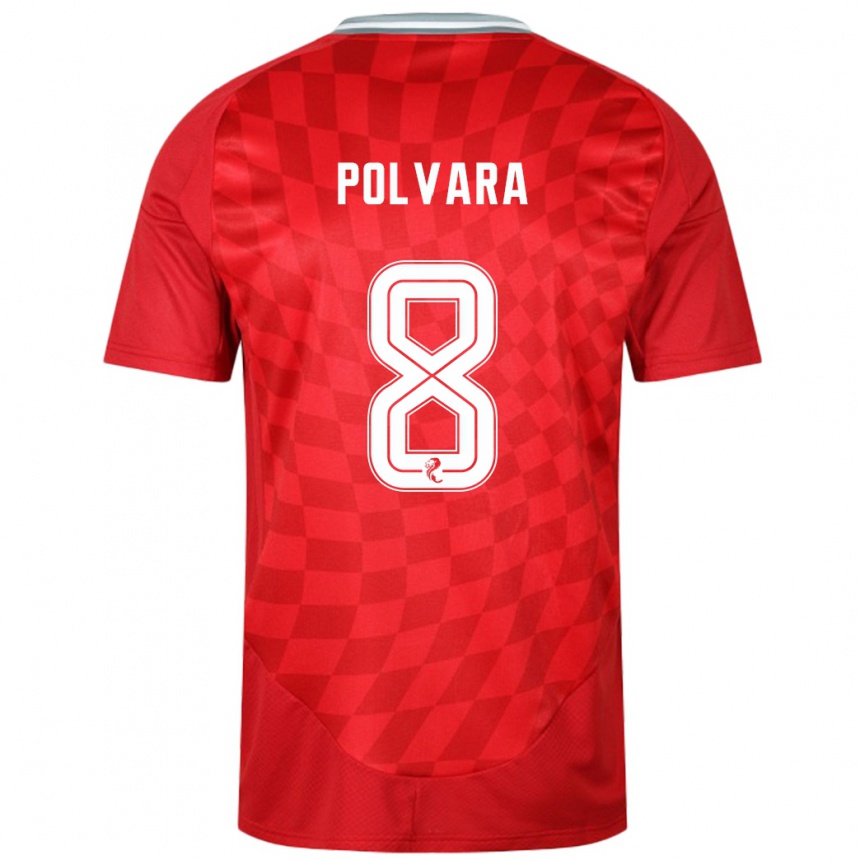 Kids Football Dante Polvara #8 Red Home Jersey 2024/25 T-Shirt Australia