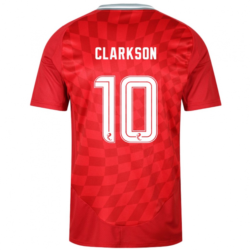 Kids Football Leighton Clarkson #10 Red Home Jersey 2024/25 T-Shirt Australia