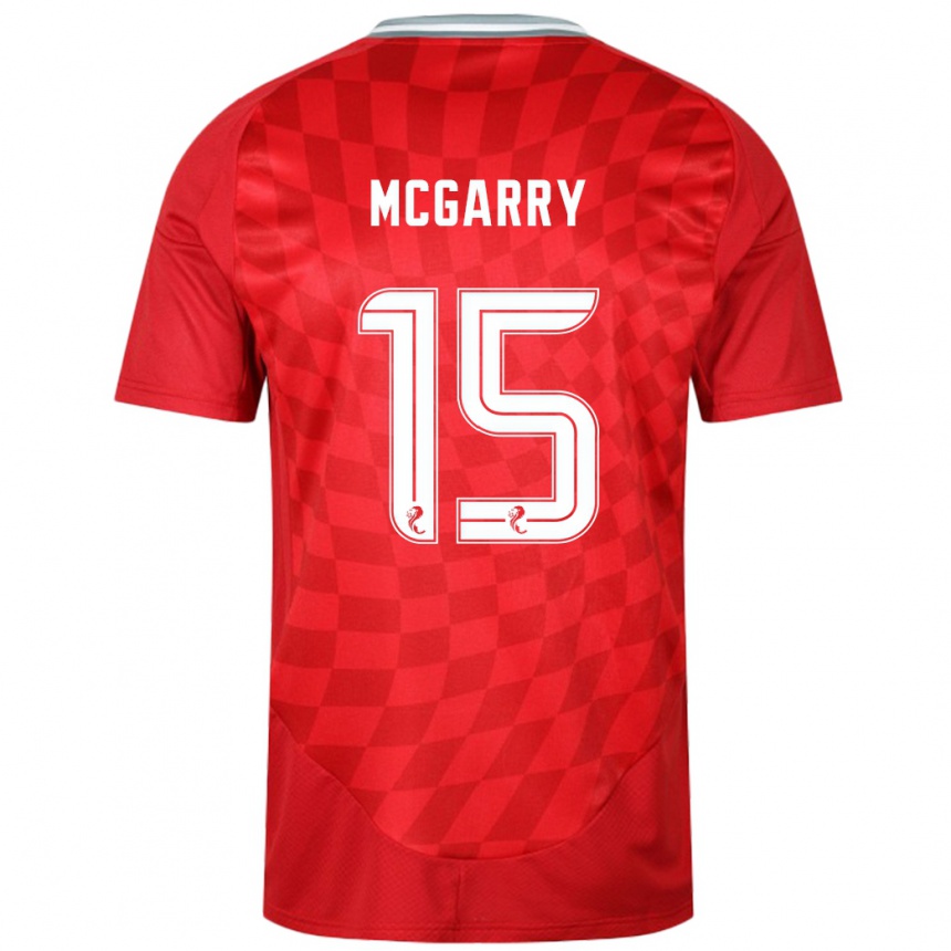 Kids Football James Mcgarry #15 Red Home Jersey 2024/25 T-Shirt Australia