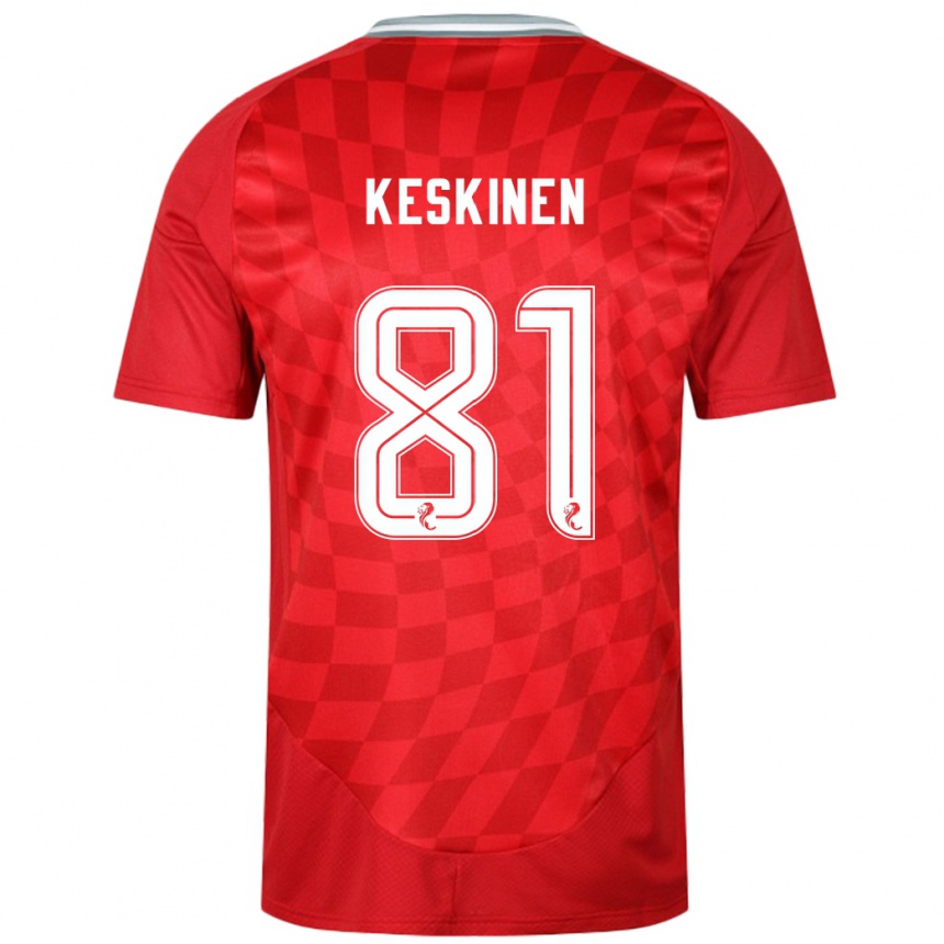 Kids Football Topi Keskinen #81 Red Home Jersey 2024/25 T-Shirt Australia