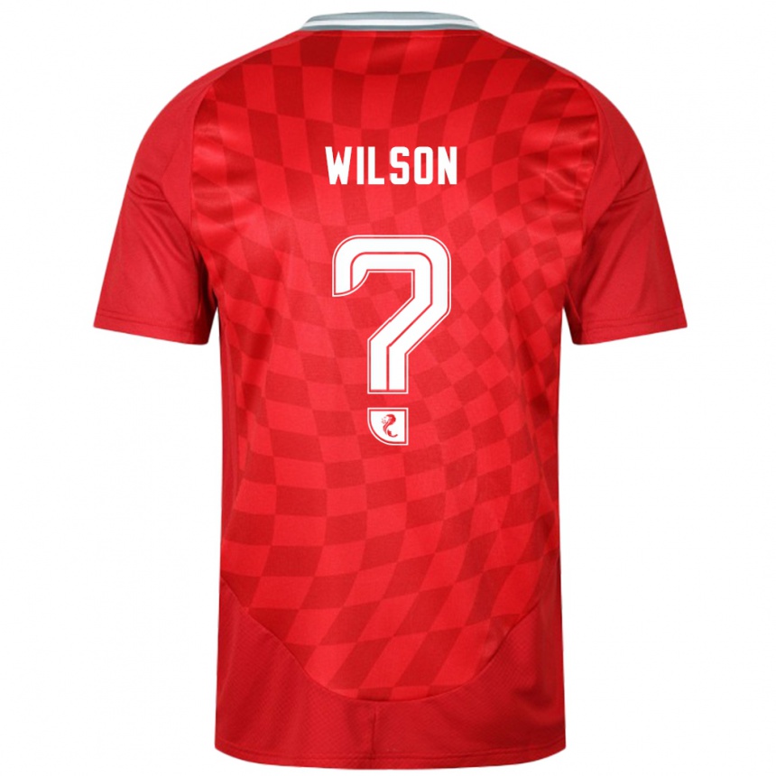 Kids Football Cameron Wilson #0 Red Home Jersey 2024/25 T-Shirt Australia