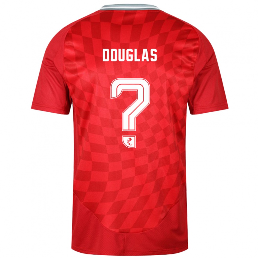 Kids Football Connor Douglas #0 Red Home Jersey 2024/25 T-Shirt Australia