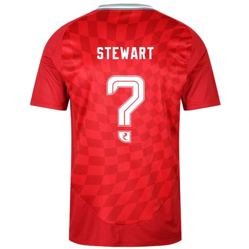 Kids Football Alfie Stewart #0 Red Home Jersey 2024/25 T-Shirt Australia