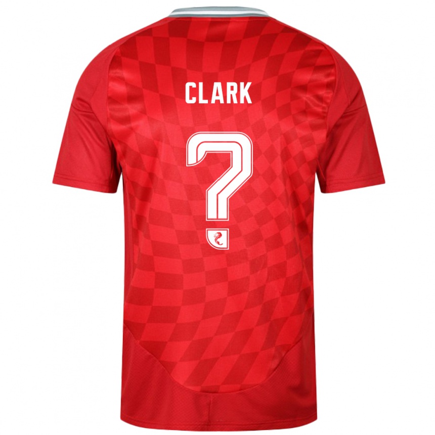 Kids Football Ellis Clark #0 Red Home Jersey 2024/25 T-Shirt Australia