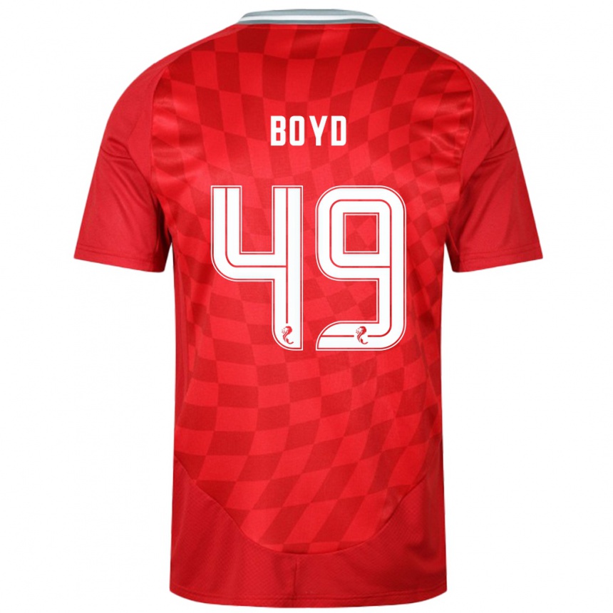 Kids Football Fletcher Boyd #49 Red Home Jersey 2024/25 T-Shirt Australia