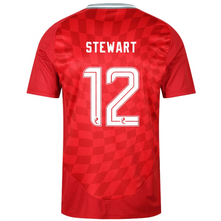 Kids Football Hannah Stewart #12 Red Home Jersey 2024/25 T-Shirt Australia