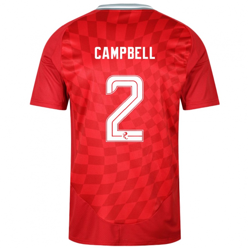 Kids Football Loren Campbell #2 Red Home Jersey 2024/25 T-Shirt Australia