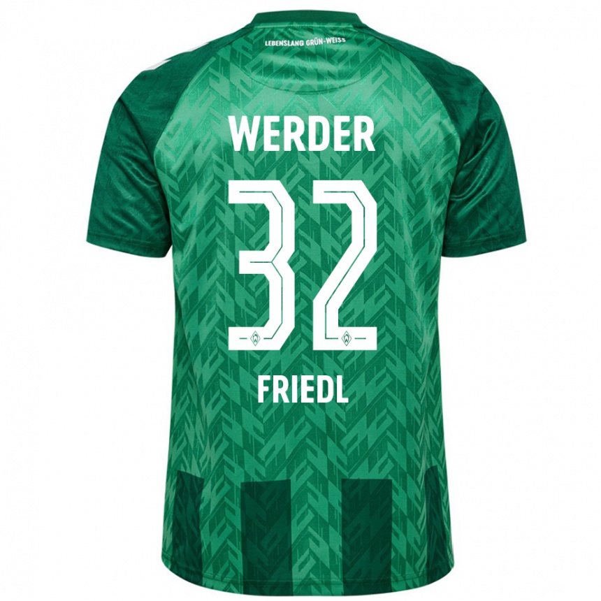 Kids Football Marco Friedl #32 Green Home Jersey 2024/25 T-Shirt Australia