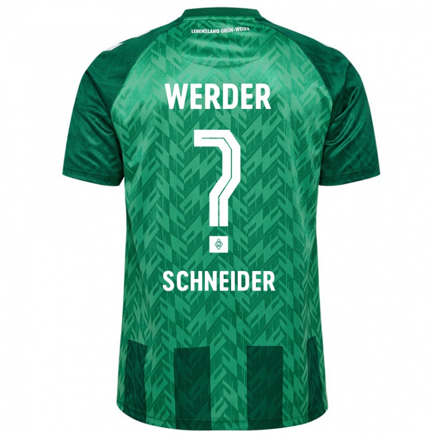 Kids Football Dieter Schneider #0 Green Home Jersey 2024/25 T-Shirt Australia