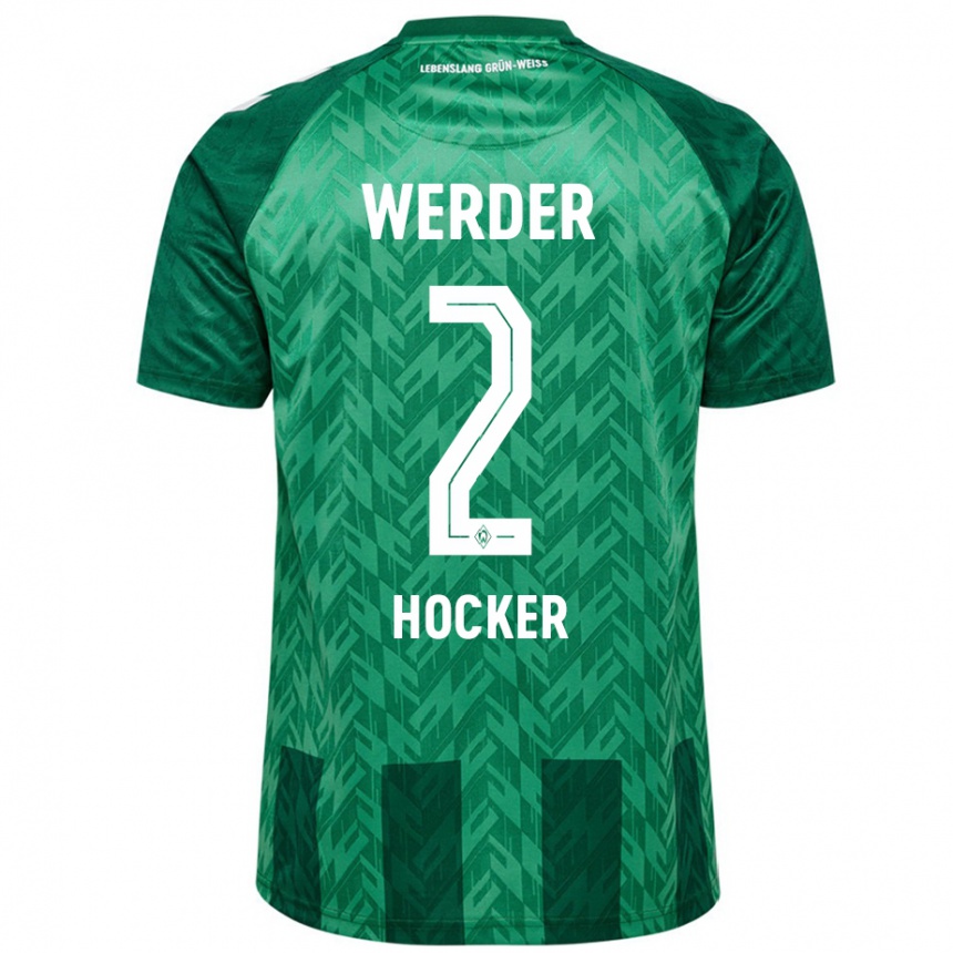 Kids Football Luca Höcker #2 Green Home Jersey 2024/25 T-Shirt Australia