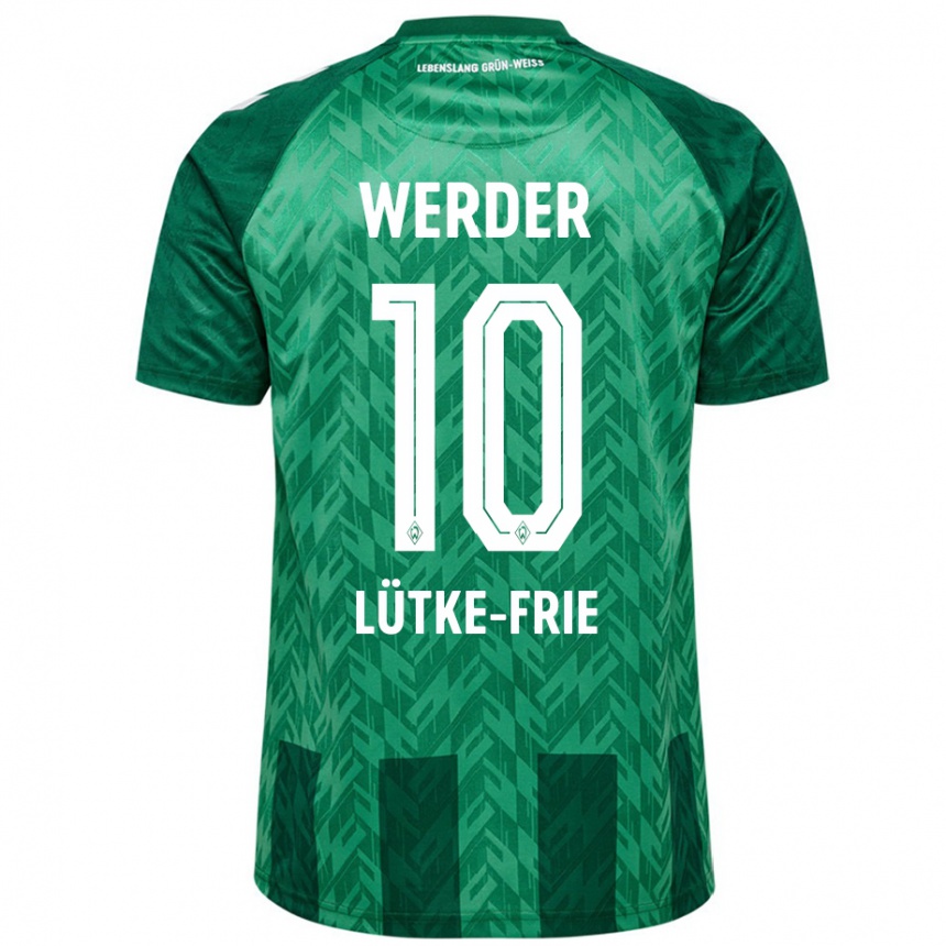 Kids Football Dennis Lütke-Frie #10 Green Home Jersey 2024/25 T-Shirt Australia