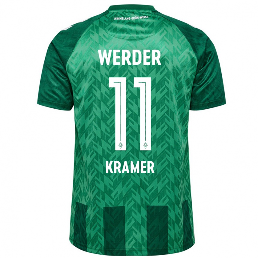 Kids Football Levi-Marinus Kramer #11 Green Home Jersey 2024/25 T-Shirt Australia