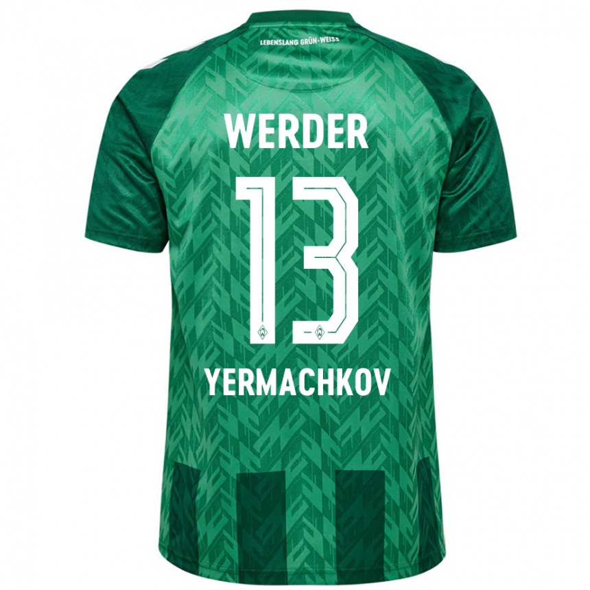 Kids Football Ivan Yermachkov #13 Green Home Jersey 2024/25 T-Shirt Australia