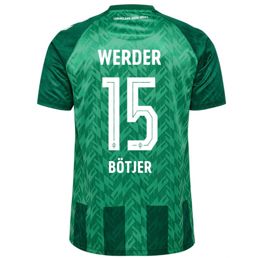 Kids Football Linus Bötjer #15 Green Home Jersey 2024/25 T-Shirt Australia