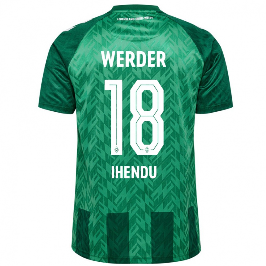 Kids Football Daniel Ihendu #18 Green Home Jersey 2024/25 T-Shirt Australia