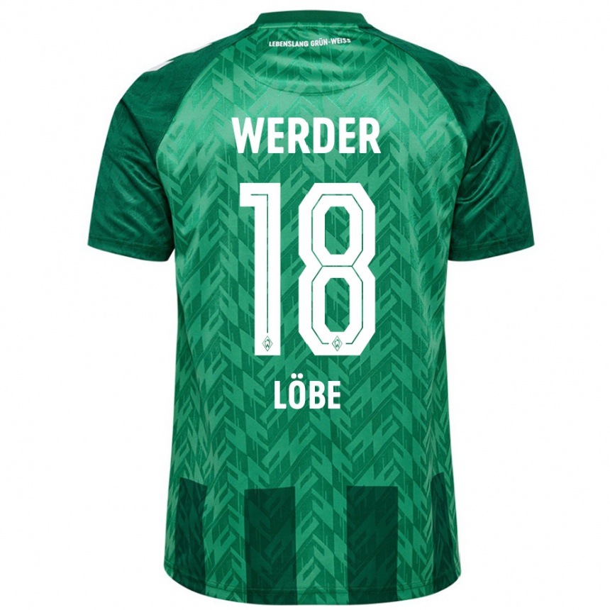 Kids Football Jasper Löbe #18 Green Home Jersey 2024/25 T-Shirt Australia