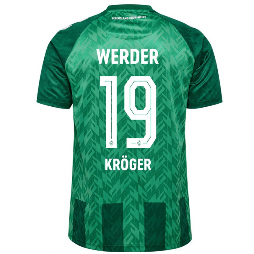 Kids Football Moritz Kröger #19 Green Home Jersey 2024/25 T-Shirt Australia