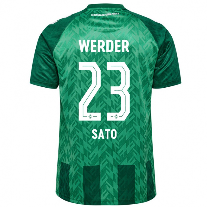 Kids Football Kein Sato #23 Green Home Jersey 2024/25 T-Shirt Australia