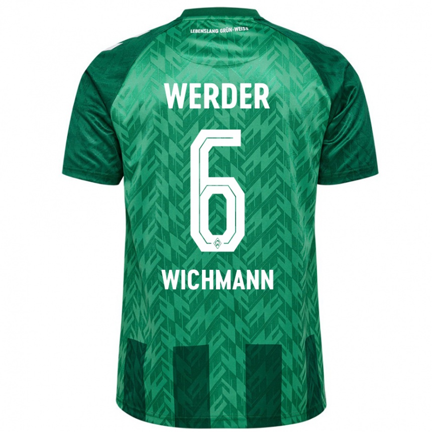 Kids Football Reena Wichmann #6 Green Home Jersey 2024/25 T-Shirt Australia