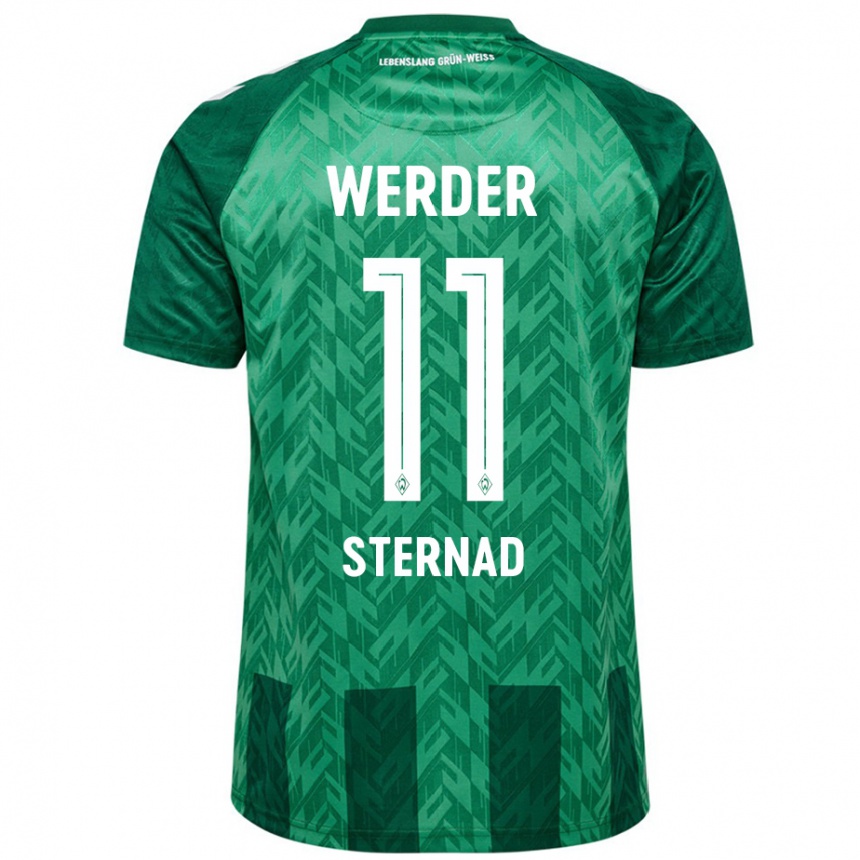 Kids Football Maja Sternad #11 Green Home Jersey 2024/25 T-Shirt Australia