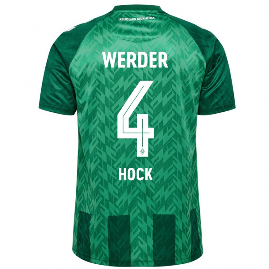 Kids Football Alexander Höck #4 Green Home Jersey 2024/25 T-Shirt Australia