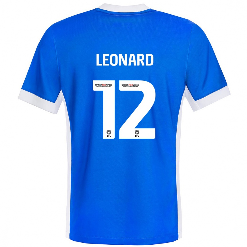 Kids Football Marc Leonard #12 Blue White Home Jersey 2024/25 T-Shirt Australia