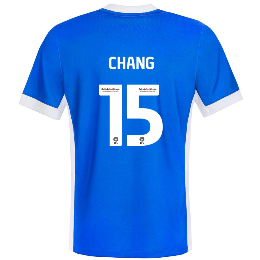 Kids Football Alfie Chang #15 Blue White Home Jersey 2024/25 T-Shirt Australia