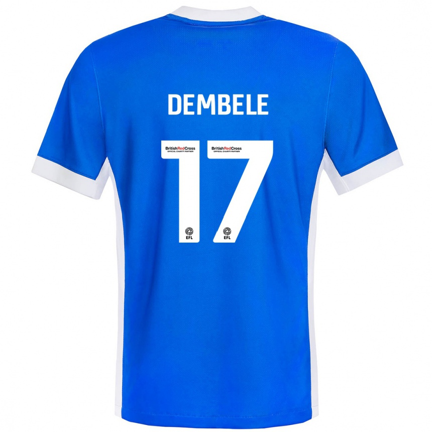 Kids Football Siriki Dembélé #17 Blue White Home Jersey 2024/25 T-Shirt Australia