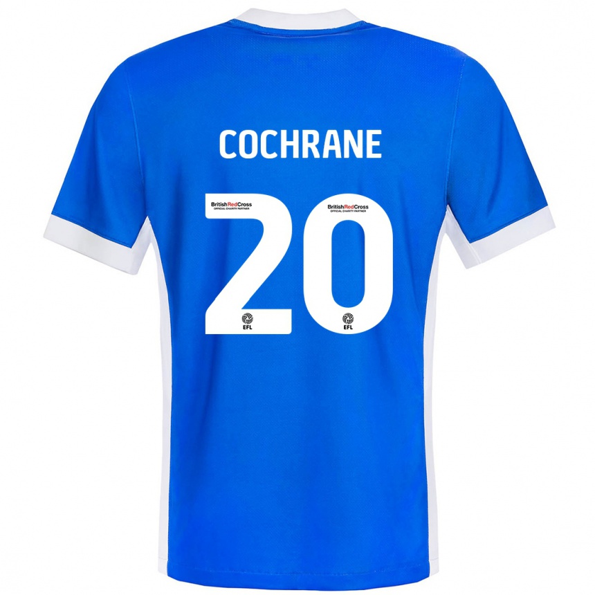 Kids Football Alex Cochrane #20 Blue White Home Jersey 2024/25 T-Shirt Australia