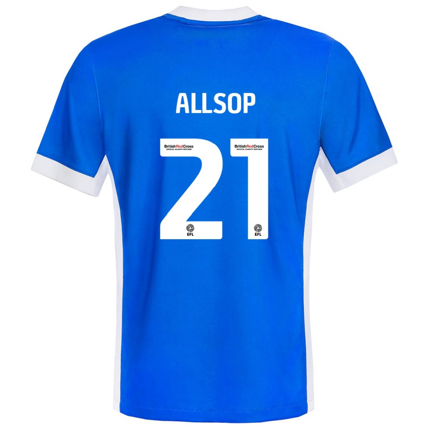 Kids Football Ryan Allsop #21 Blue White Home Jersey 2024/25 T-Shirt Australia