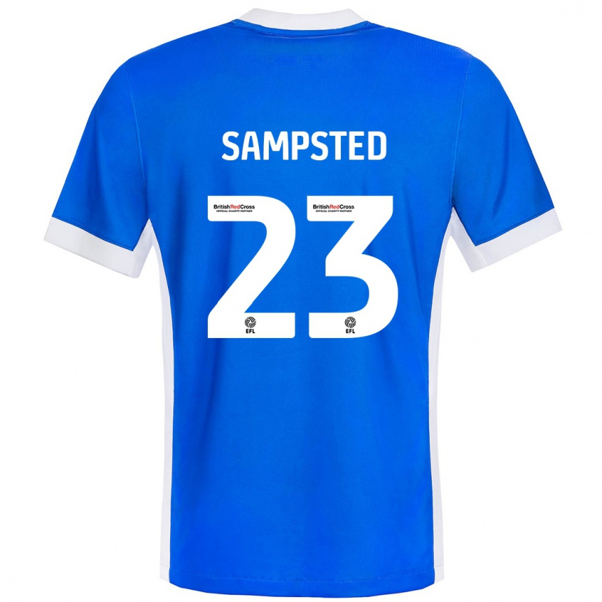 Kids Football Alfons Sampsted #23 Blue White Home Jersey 2024/25 T-Shirt Australia