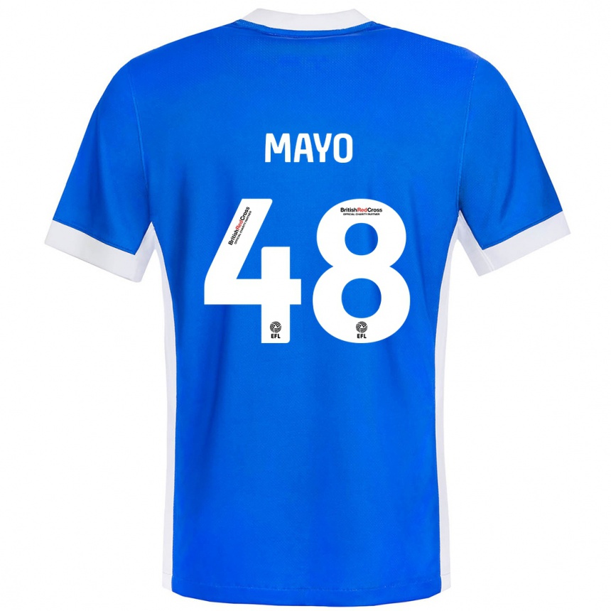 Kids Football Bradley Mayo #48 Blue White Home Jersey 2024/25 T-Shirt Australia