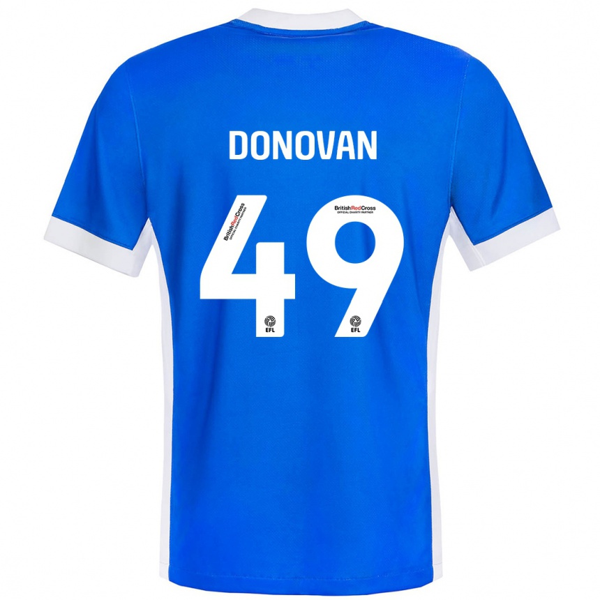 Kids Football Romelle Donovan #49 Blue White Home Jersey 2024/25 T-Shirt Australia