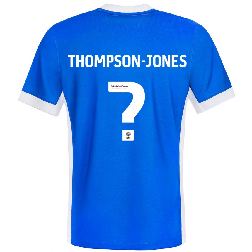 Kids Football Riquelme Thompson-Jones #0 Blue White Home Jersey 2024/25 T-Shirt Australia