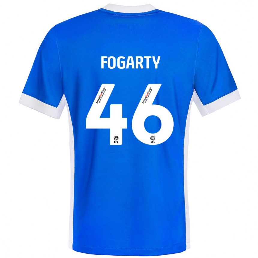 Kids Football Tom Fogarty #46 Blue White Home Jersey 2024/25 T-Shirt Australia