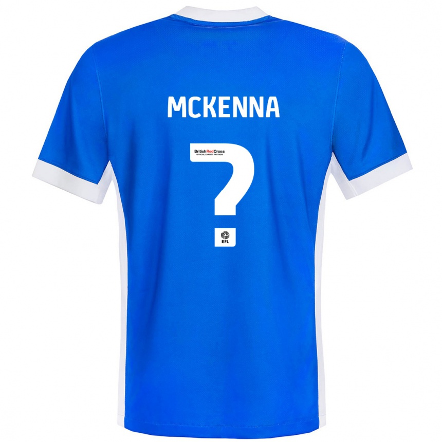 Kids Football Rebecca Mckenna #0 Blue White Home Jersey 2024/25 T-Shirt Australia