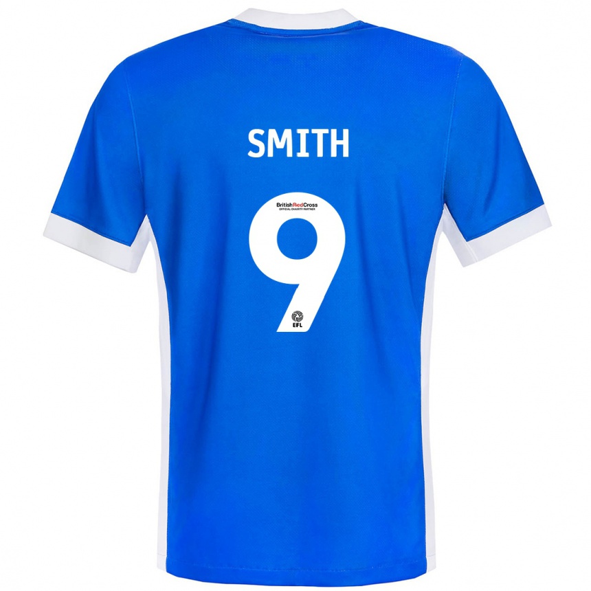 Kids Football Libby Smith #9 Blue White Home Jersey 2024/25 T-Shirt Australia