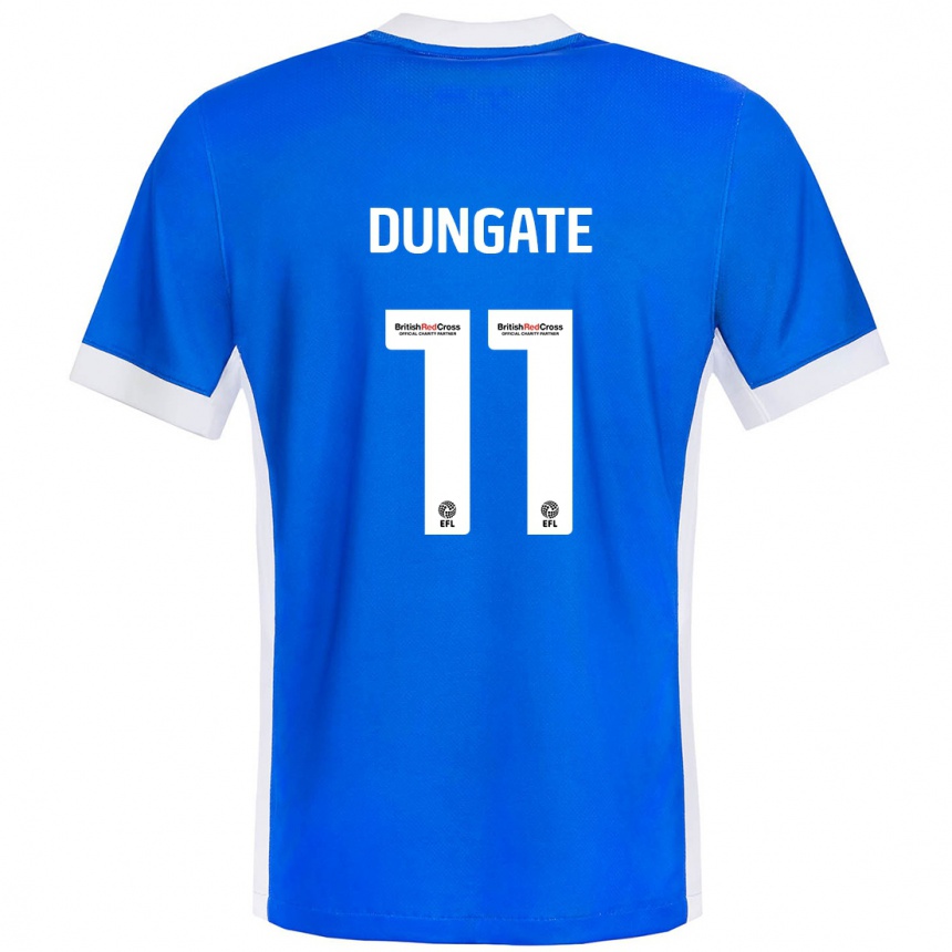 Kids Football Katie Dungate #11 Blue White Home Jersey 2024/25 T-Shirt Australia