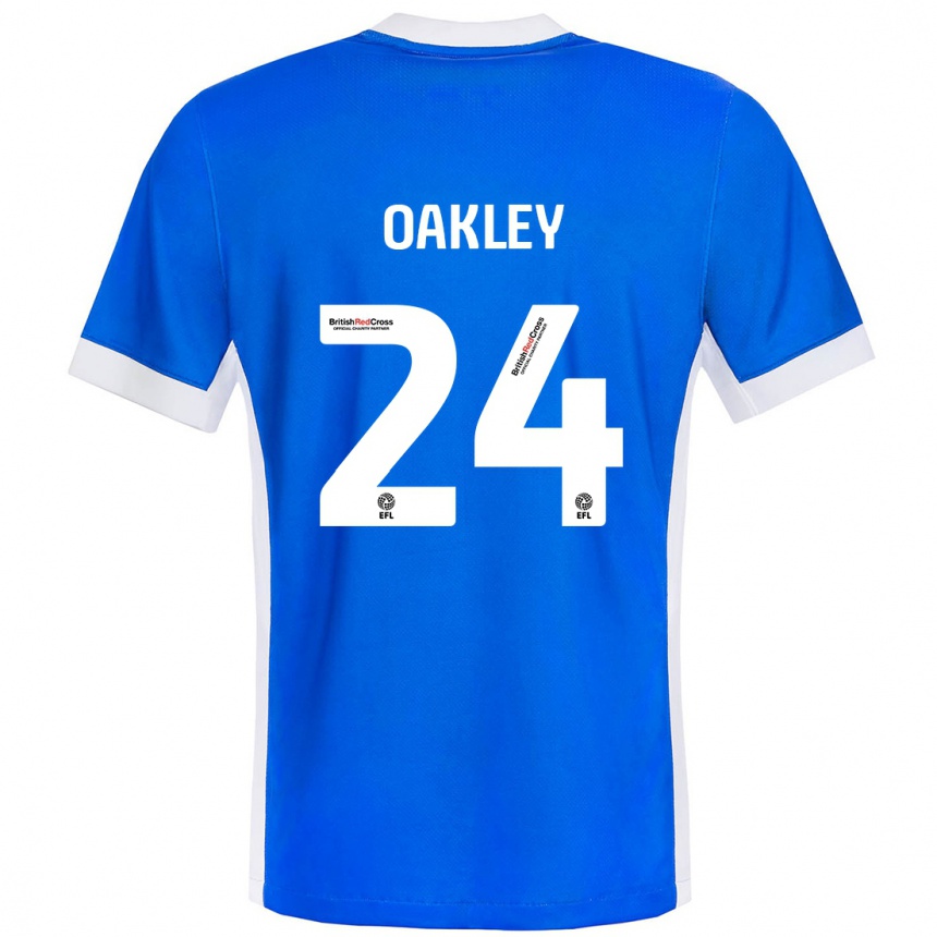 Kids Football Marcel Oakley #24 Blue White Home Jersey 2024/25 T-Shirt Australia