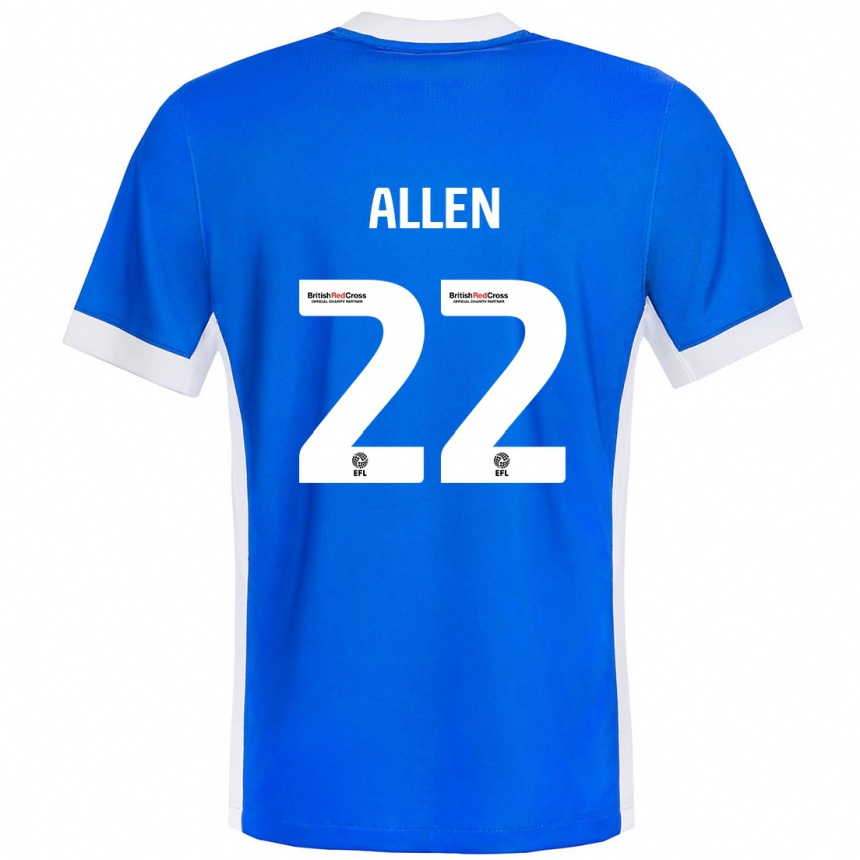 Kids Football Remi Allen #22 Blue White Home Jersey 2024/25 T-Shirt Australia