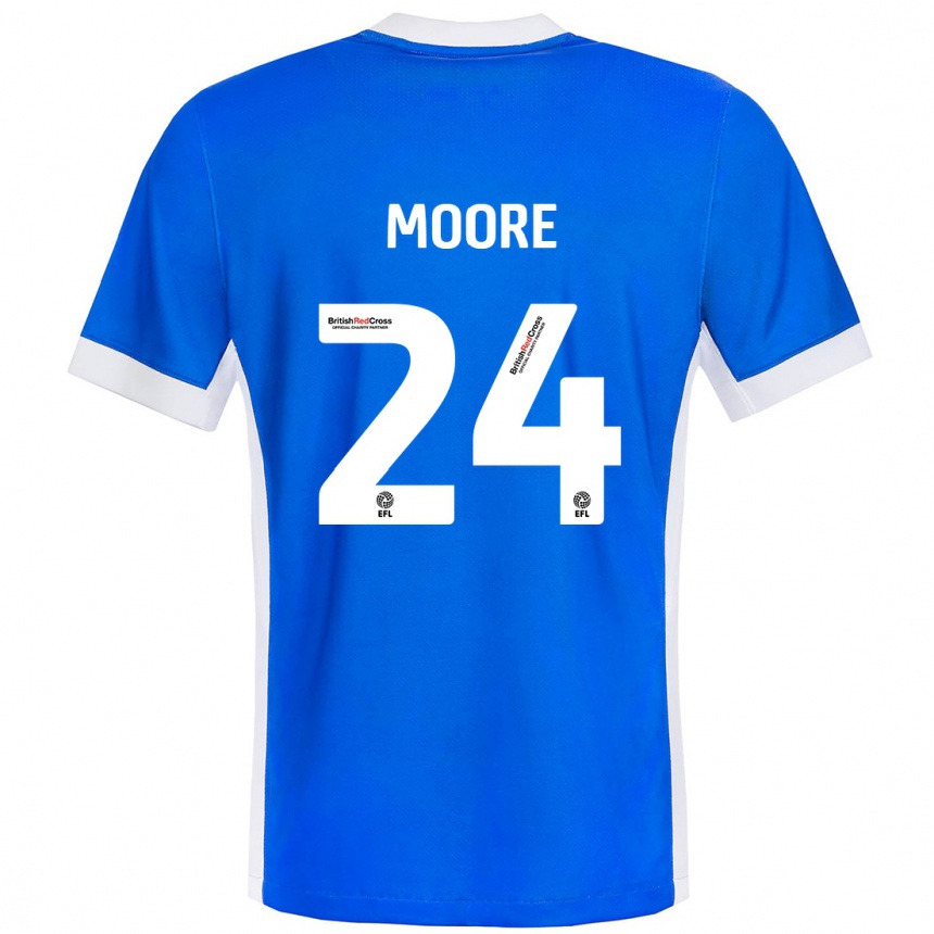 Kids Football Jade Ellis Moore #24 Blue White Home Jersey 2024/25 T-Shirt Australia