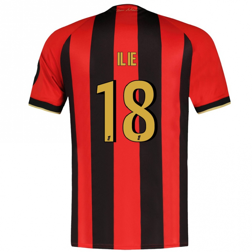 Kids Football Rareș Ilie #18 Red Black Home Jersey 2024/25 T-Shirt Australia