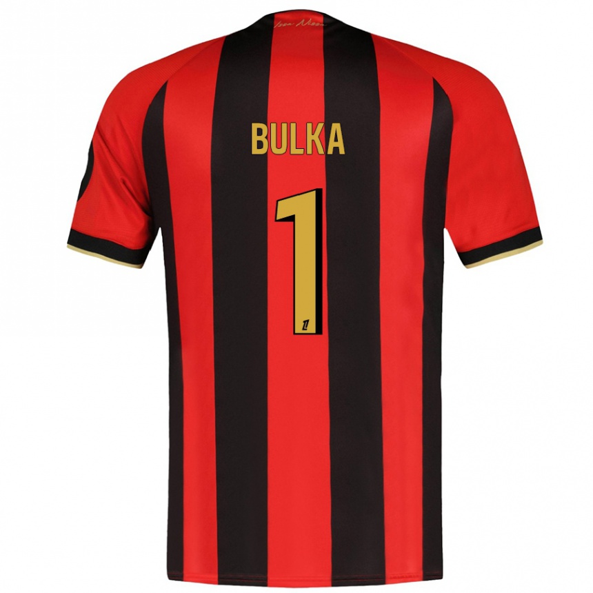 Kids Football Marcin Bulka #1 Red Black Home Jersey 2024/25 T-Shirt Australia