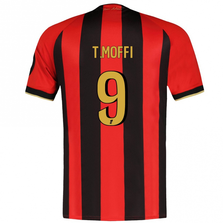 Kids Football Terem Moffi #9 Red Black Home Jersey 2024/25 T-Shirt Australia