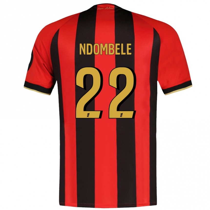 Kids Football Tanguy Ndombele #22 Red Black Home Jersey 2024/25 T-Shirt Australia