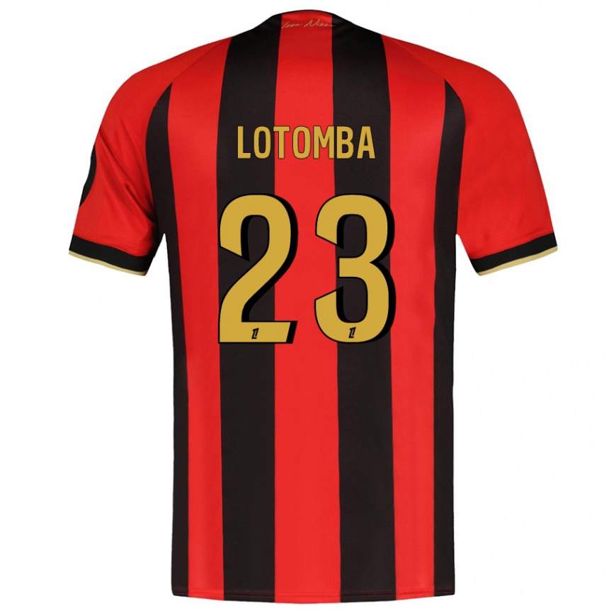 Kids Football Jordan Lotomba #23 Red Black Home Jersey 2024/25 T-Shirt Australia