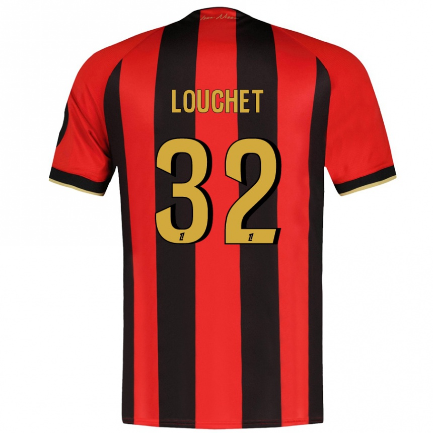 Kids Football Tom Louchet #32 Red Black Home Jersey 2024/25 T-Shirt Australia