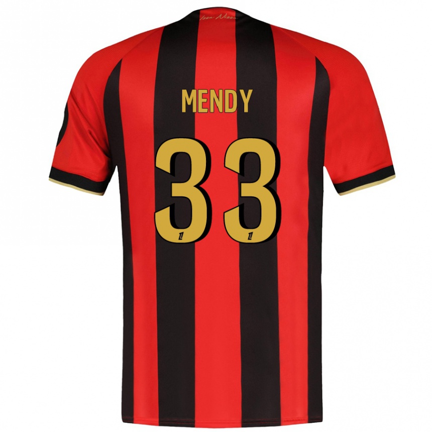 Kids Football Antoine Mendy #33 Red Black Home Jersey 2024/25 T-Shirt Australia